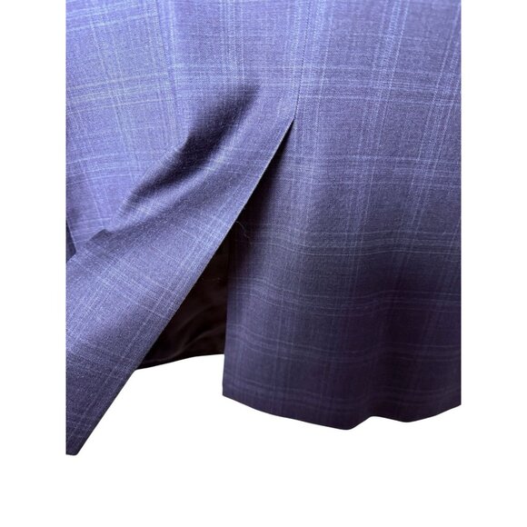 JOS A BANK Signature Gold Suit Men's 48R 42.5x30.5 Blue PLAID Check 100% Wool - Picture 3 of 16